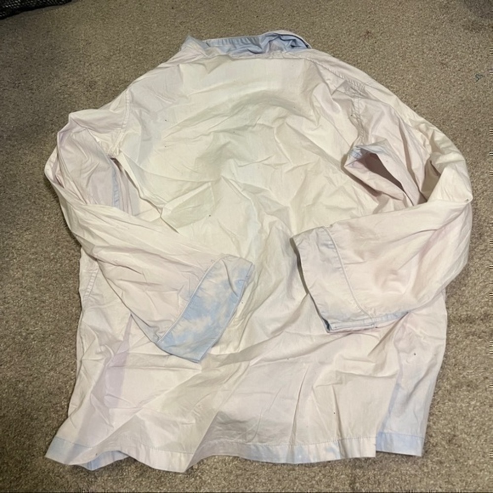 Christian Dior by Galliano Bleach Washed White Cotton Utility Chore Jacket - Picture 6 of 8